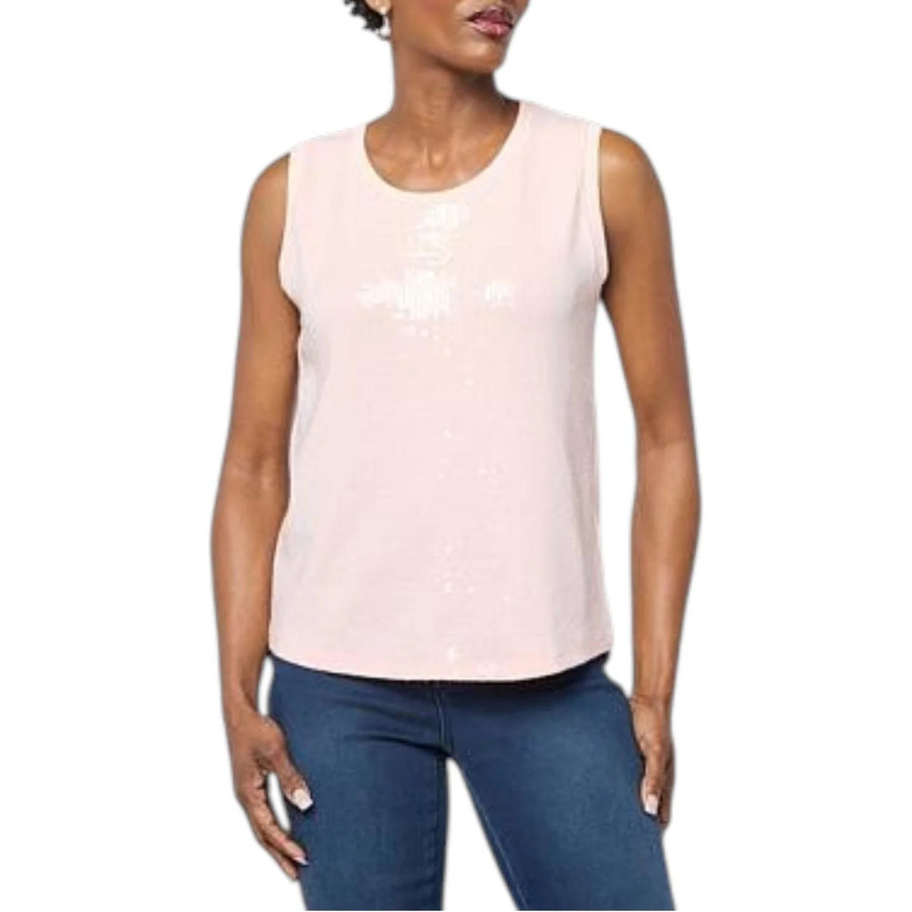 G by Giuliana Women's Sweater Sequin Tank English Rose - Regular